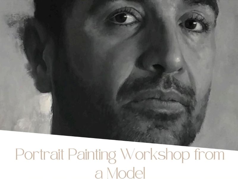 Ignacio Rojas portrait painting workshop from a model