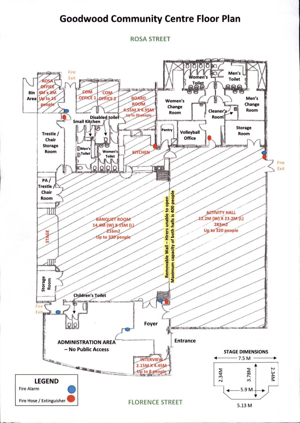 Goodwood Community Centre floor plan